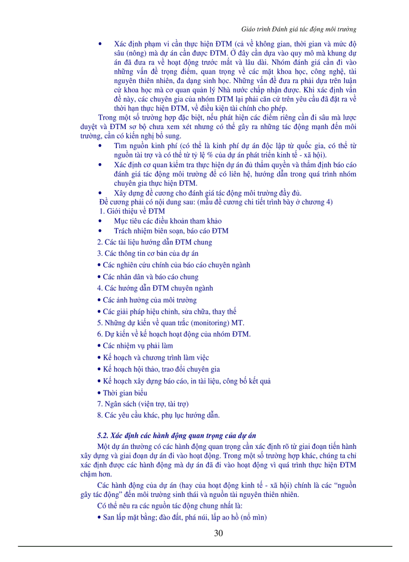 image for page Giáo trình đánh giá tác động môi trường