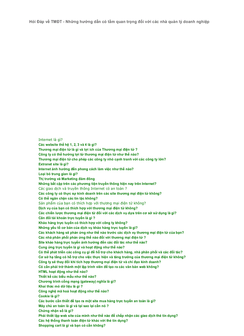 image for page Hỏi đáp Thương Mại Điện Tử