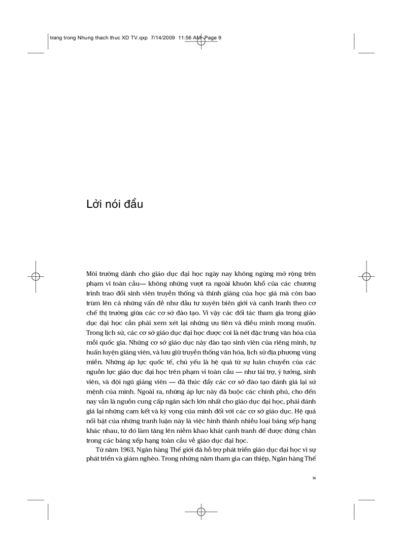 image for page Những thách thức trong việc xây dựng đại học đẳng cấp quốc tế