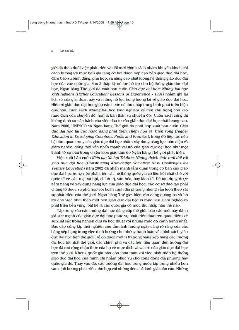 image for page Những thách thức trong việc xây dựng đại học đẳng cấp quốc tế