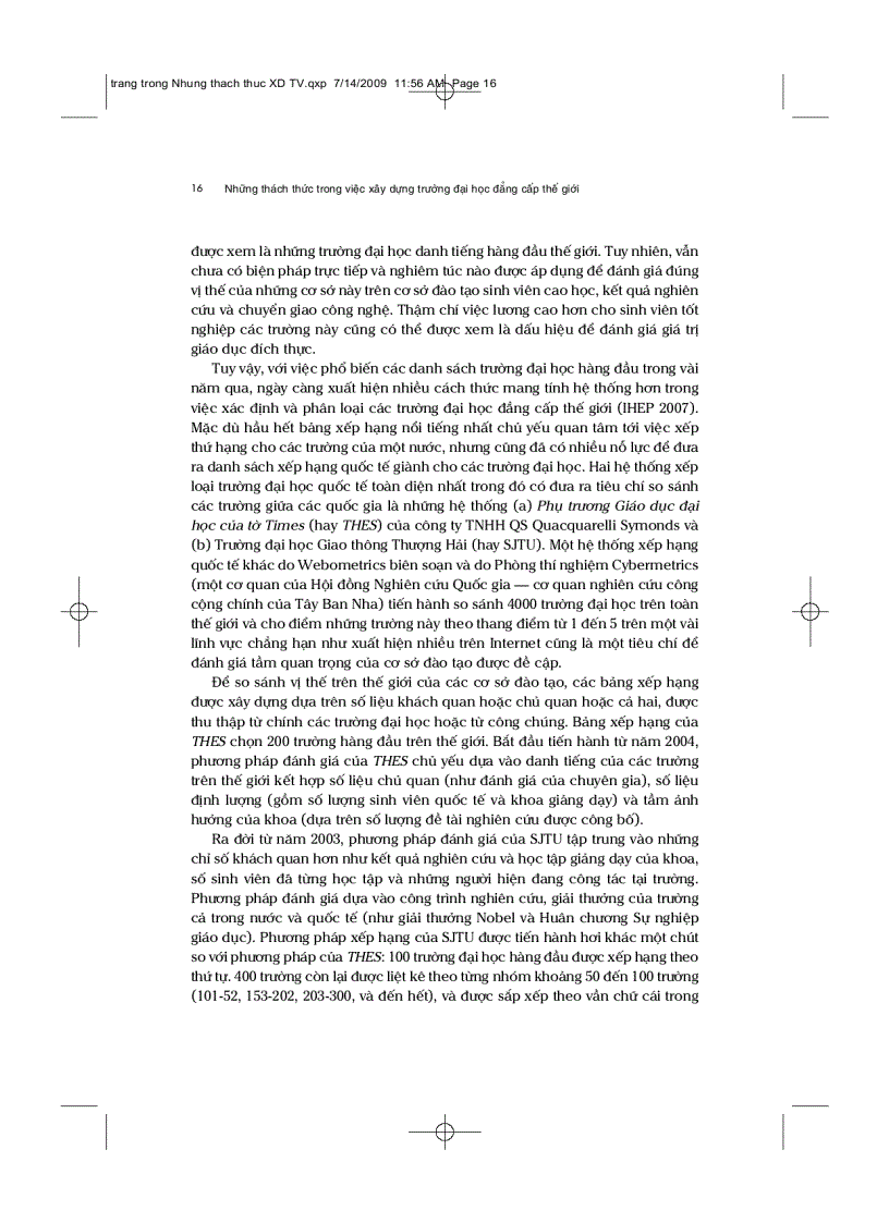image for page Những thách thức trong việc xây dựng đại học đẳng cấp quốc tế