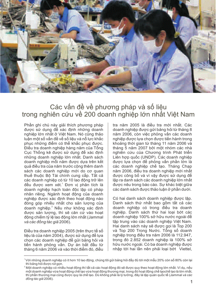 image for page Các vấn đề về phương pháp và số liệu trong nghiên cứu về 200 doanh nghiệp lớn nhất Việt Nam