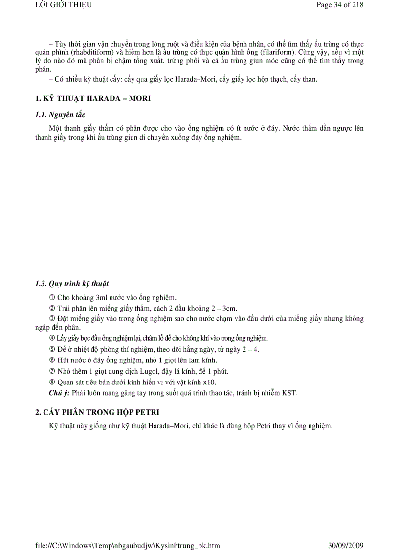 image for page Ký sinh trùng thực hành