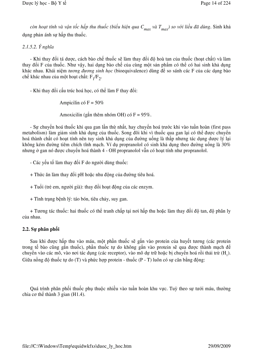 image for page Dược lý học Tập 1