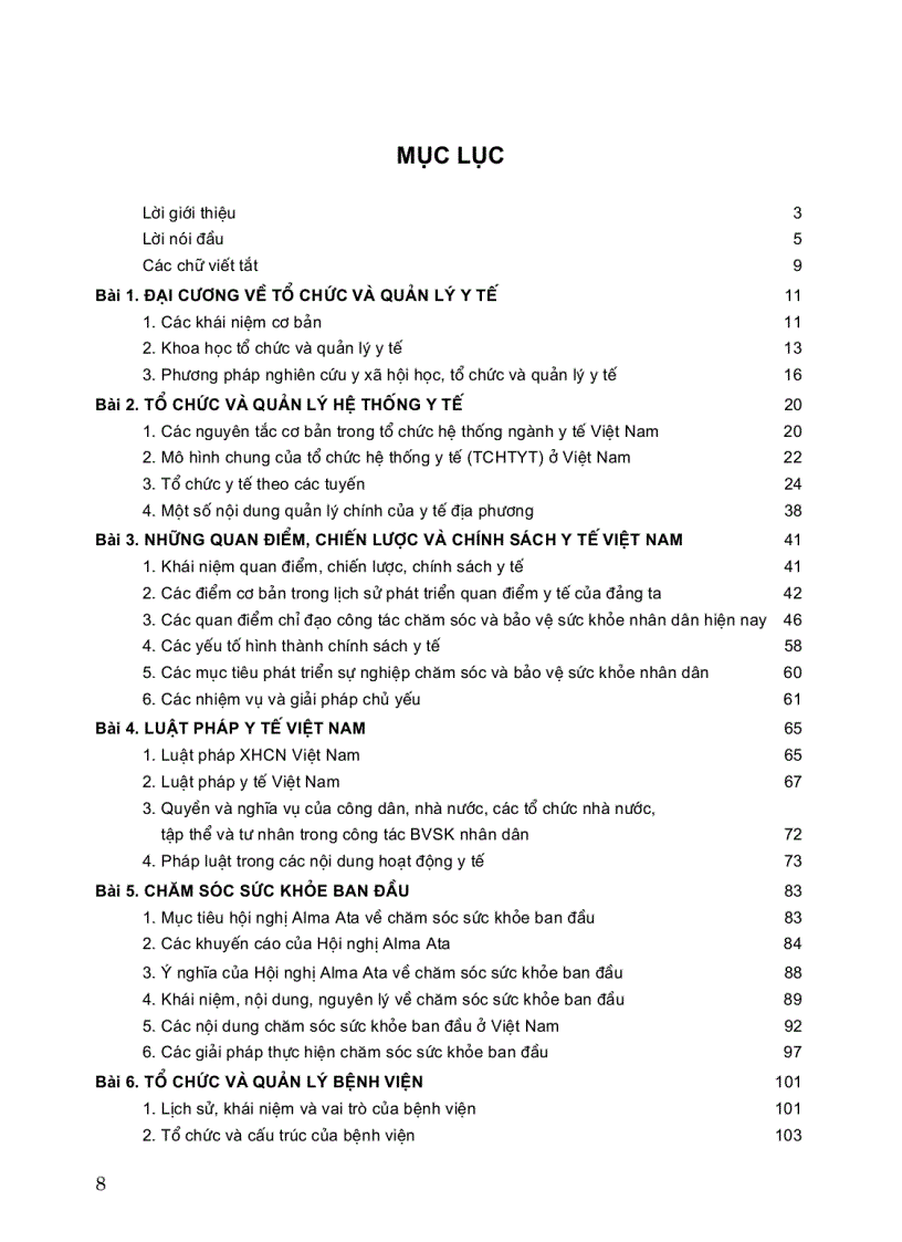 image for page Tổ chức và quản lý y tế