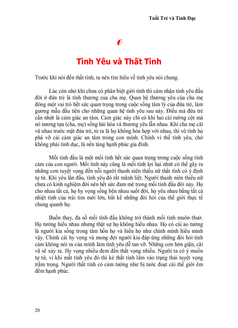 image for page Tuổi trẻ và tình dục