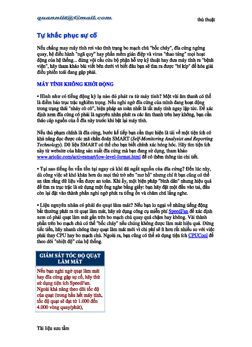 image for page Tự khắc phục sự số máy tính