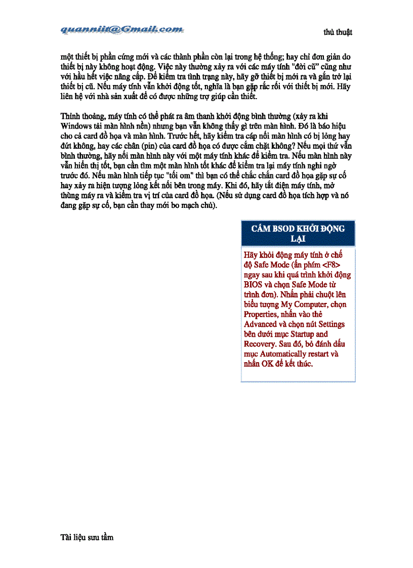 image for page Tự khắc phục sự số máy tính