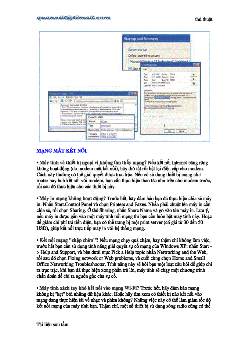 image for page Tự khắc phục sự số máy tính