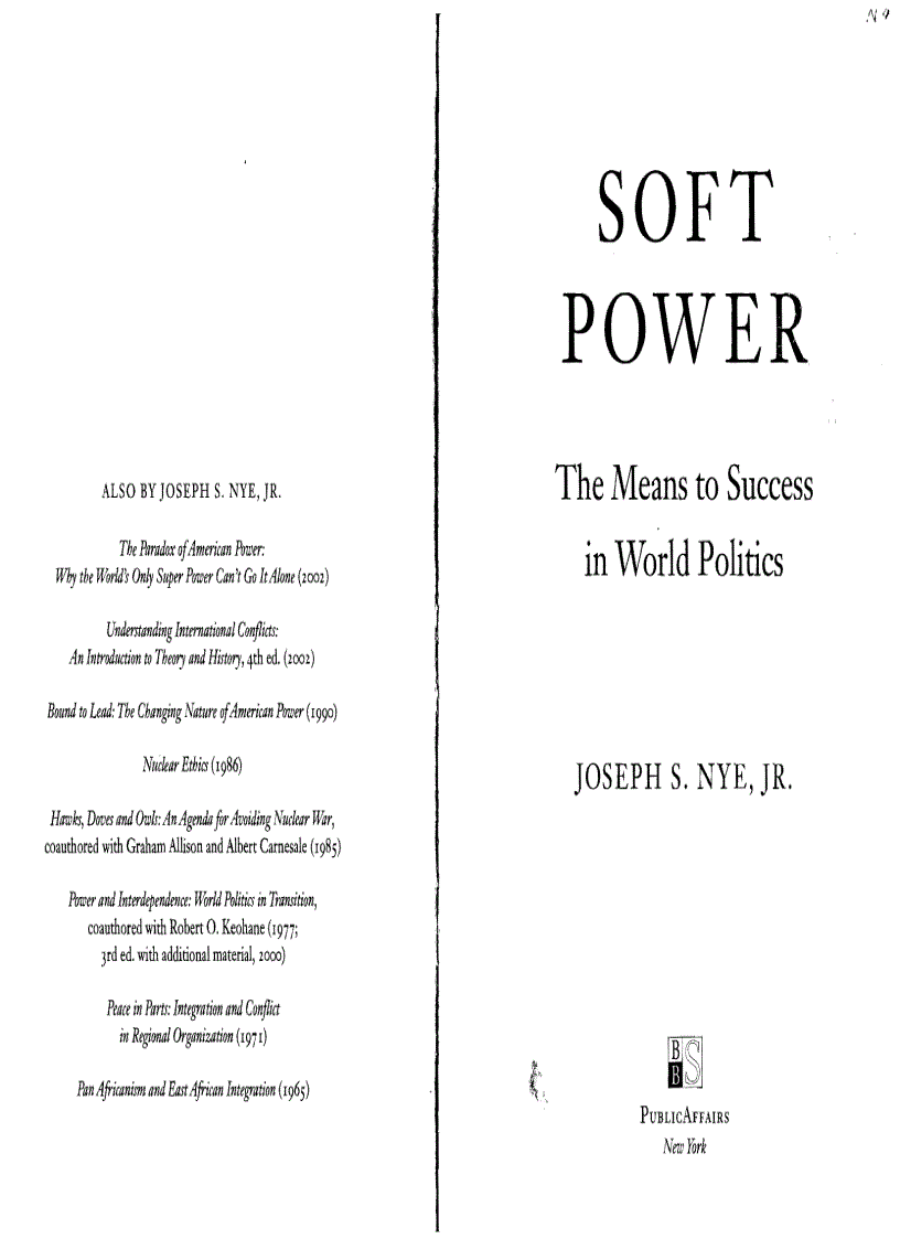 Sách Sức mạnh mềm Soft Power The Mean to Success in World Politics English