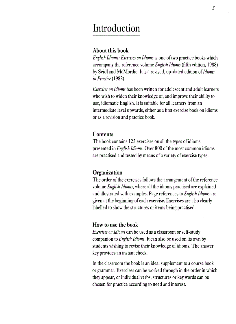 image for page English Idioms Exercises on idioms