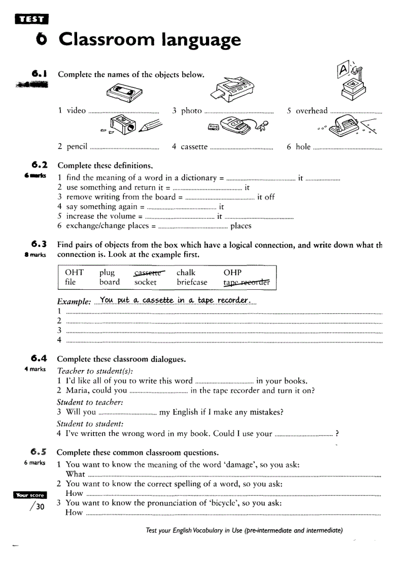 image for page Test your english vocabulary in use pre intermedia intermedia