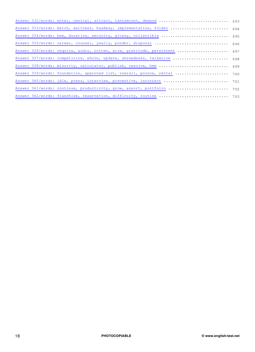 image for page 342 toeic vocabulary tests meanings by word