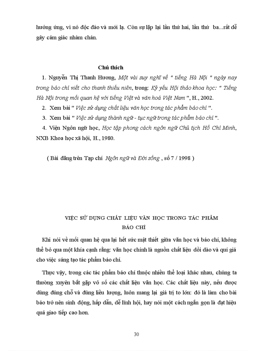 image for page Một số vấn đề về sử dụng ngôn từ trên báo chí