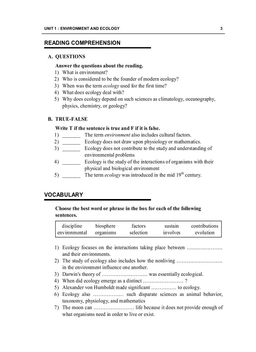 image for page Tiếng anh chuyên ngành môi trường rất hay