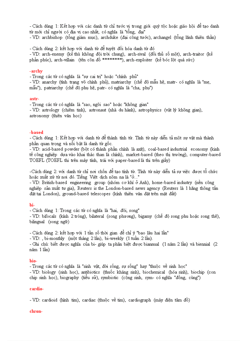 image for page Tiền tố và hậu tố trong tiếng anh cực kì hay và bổ ích 2