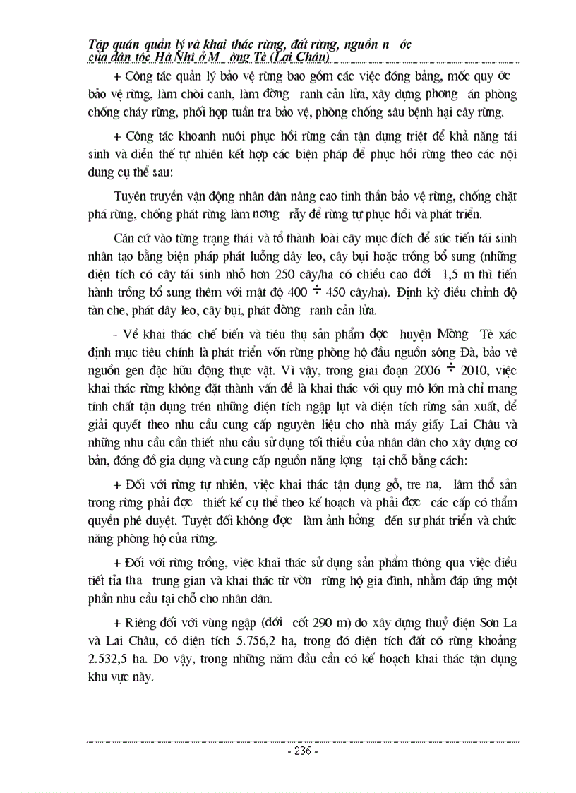 image for page Tập quán quản lý và bảo vệ rừng người Hà Nhì