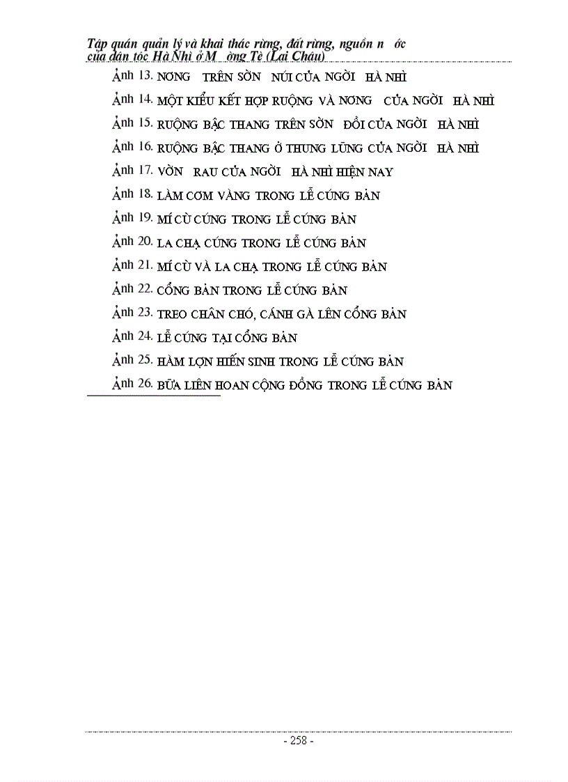 image for page Tập quán quản lý và bảo vệ rừng người Hà Nhì