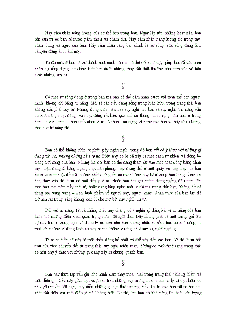 image for page Sức Mạnh của Tĩnh Lặng Eckhart Tolle