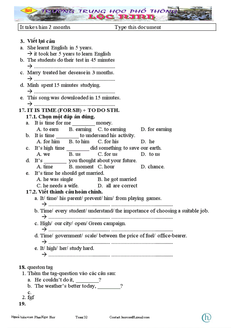 image for page Những mẫu câu thông dụng trong tiếng Anh TG Phan Ngọc Huy