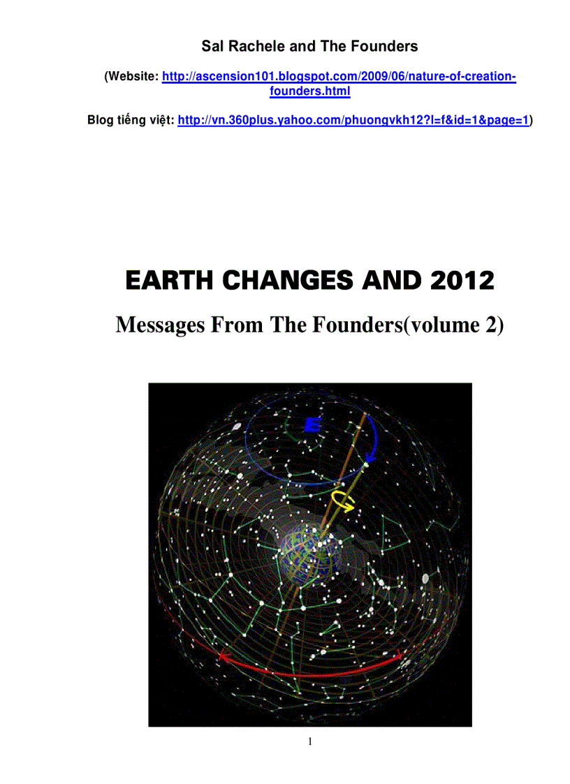 Biến Động Của Trái Đất từ đây đến năm 2012 Lời cảnh tỉnh của các Thiên Thần Chu kỳ Vĩ đại Sách Cực hay của nhà ngoại cảm Salrachele 1