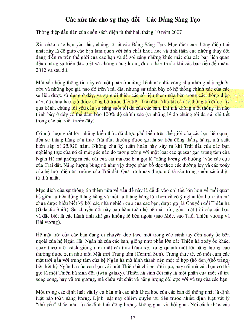 image for page Biến Động Của Trái Đất từ đây đến năm 2012 Lời cảnh tỉnh của các Thiên Thần Chu kỳ Vĩ đại Sách Cực hay của nhà ngoại cảm Salrachele 1