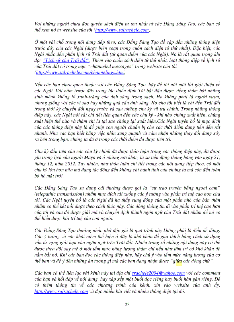 image for page Biến Động Của Trái Đất từ đây đến năm 2012 Lời cảnh tỉnh của các Thiên Thần Chu kỳ Vĩ đại Sách Cực hay của nhà ngoại cảm Salrachele 1