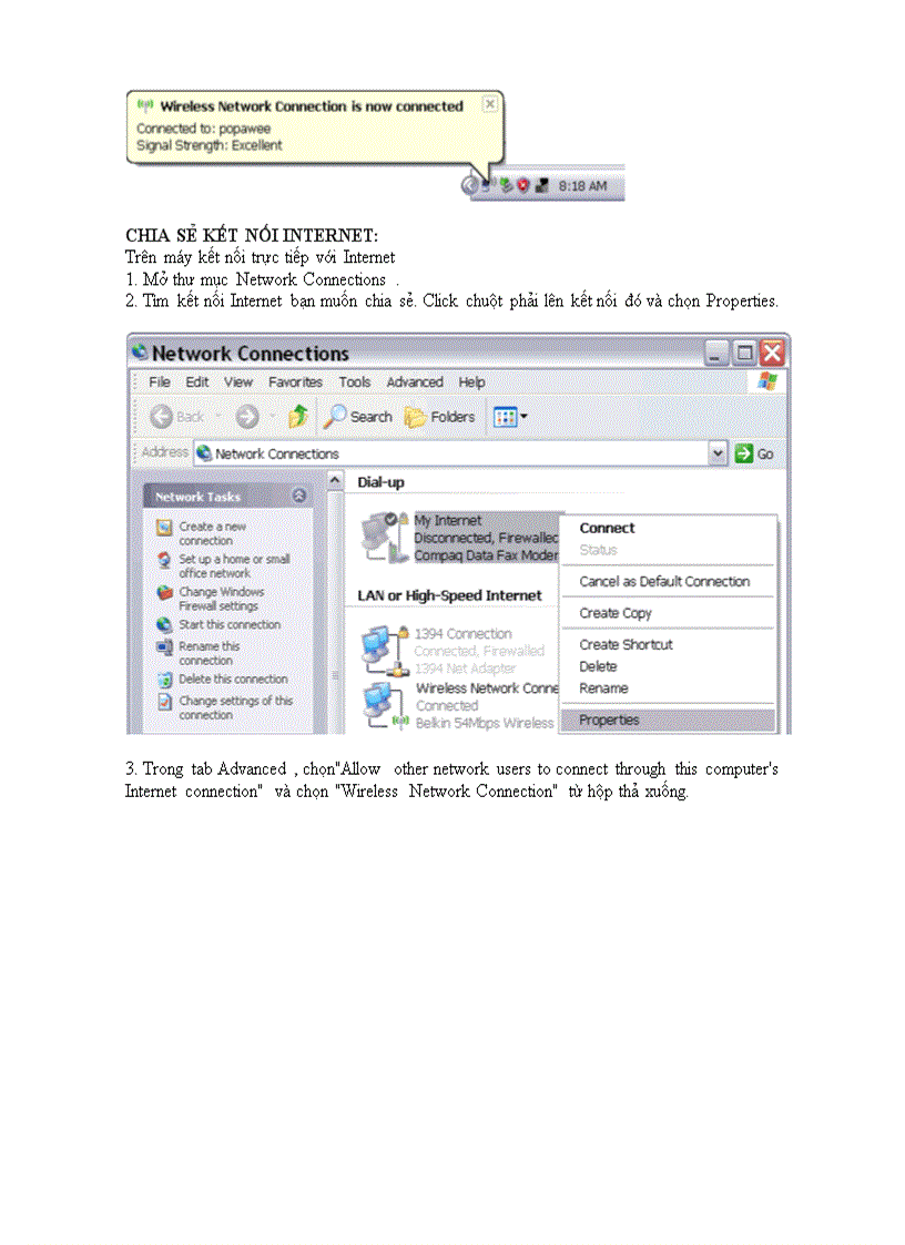 image for page Thiết Lập Mạng Wifi Chia Sẻ Lan Và Internet Không Cần Acsess Point
