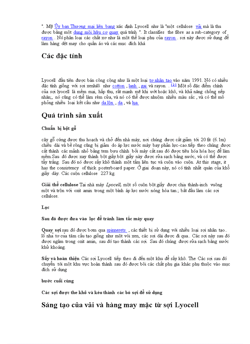 image for page Một số đặc điểm và ứng dụng của xơ lyocell