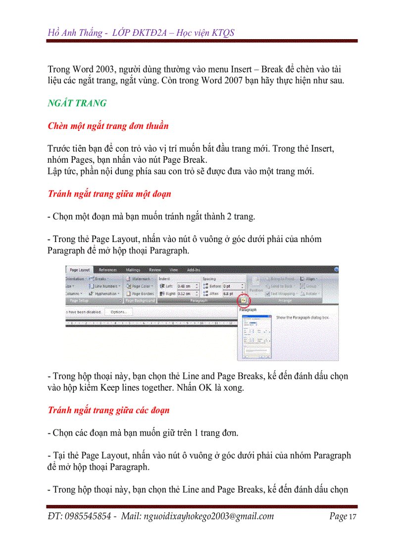image for page Hướng dẫn office 2007