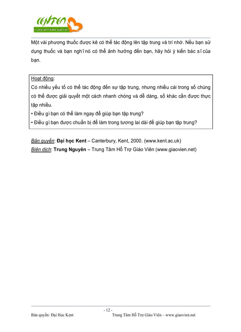 image for page Tăng cường khả năng tập trung