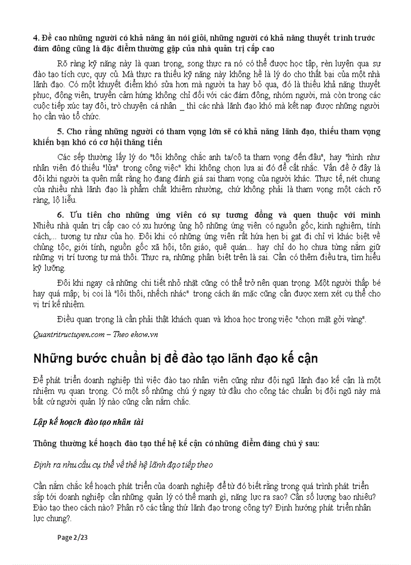 image for page Những sai lầm khi chọn người kế nhiệm