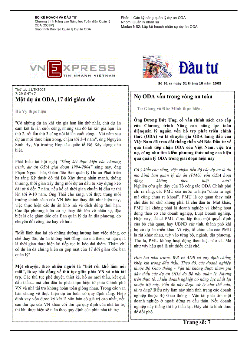 image for page Lập kế hoạch nhân sự dự án oda