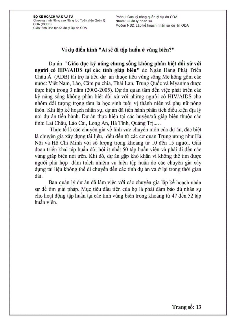 image for page Lập kế hoạch nhân sự dự án oda