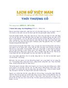 Lịch Sử Việt Nam từ thời thượng cổ đến hiện đại