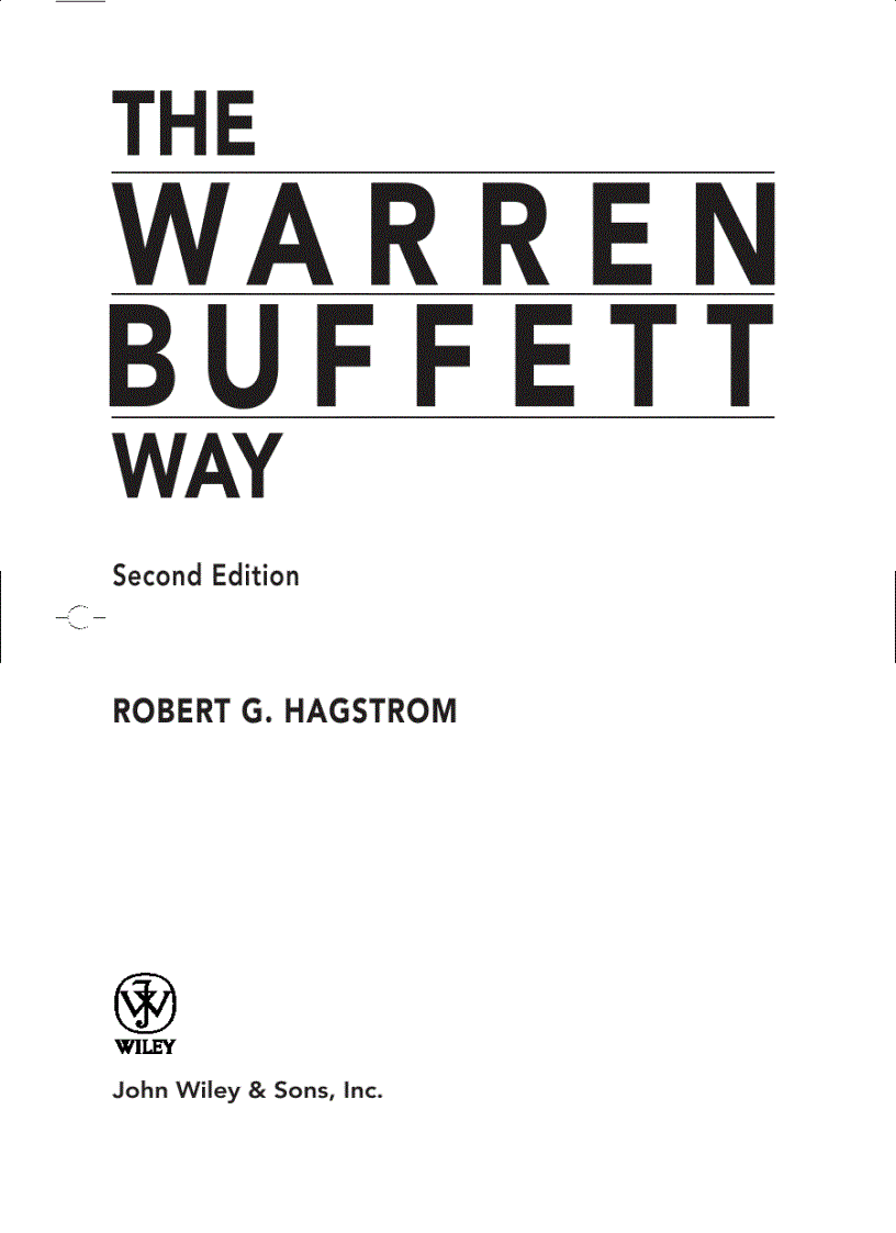 The Warren Buffet s Way