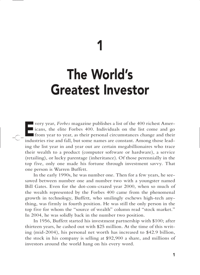 image for page The Warren Buffet s Way