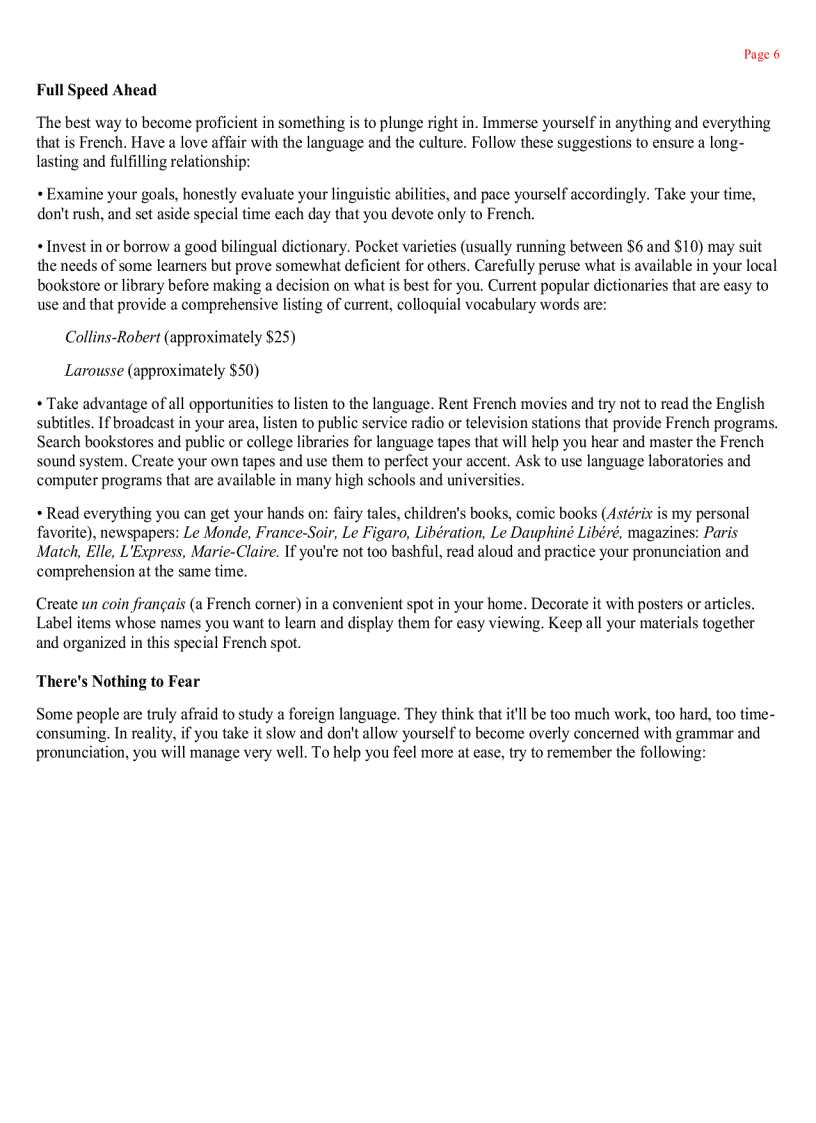 image for page The Complete Idiot s Guide To Learning French On Your Own