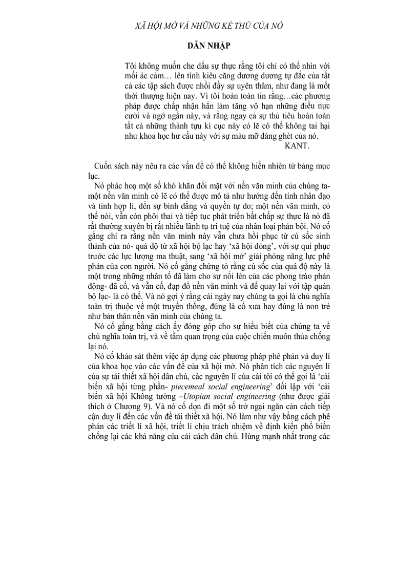 image for page Xã hội và những kẻ thù của nó tập 1