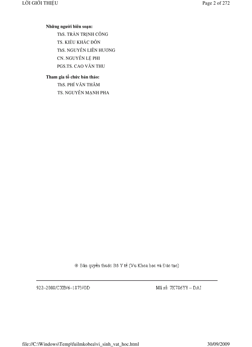 image for page Vi sinh vật học phần 1