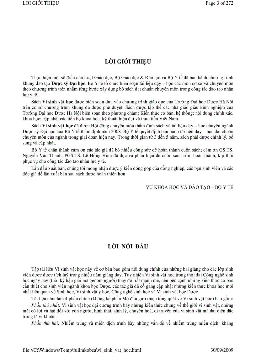 image for page Vi sinh vật học phần 1