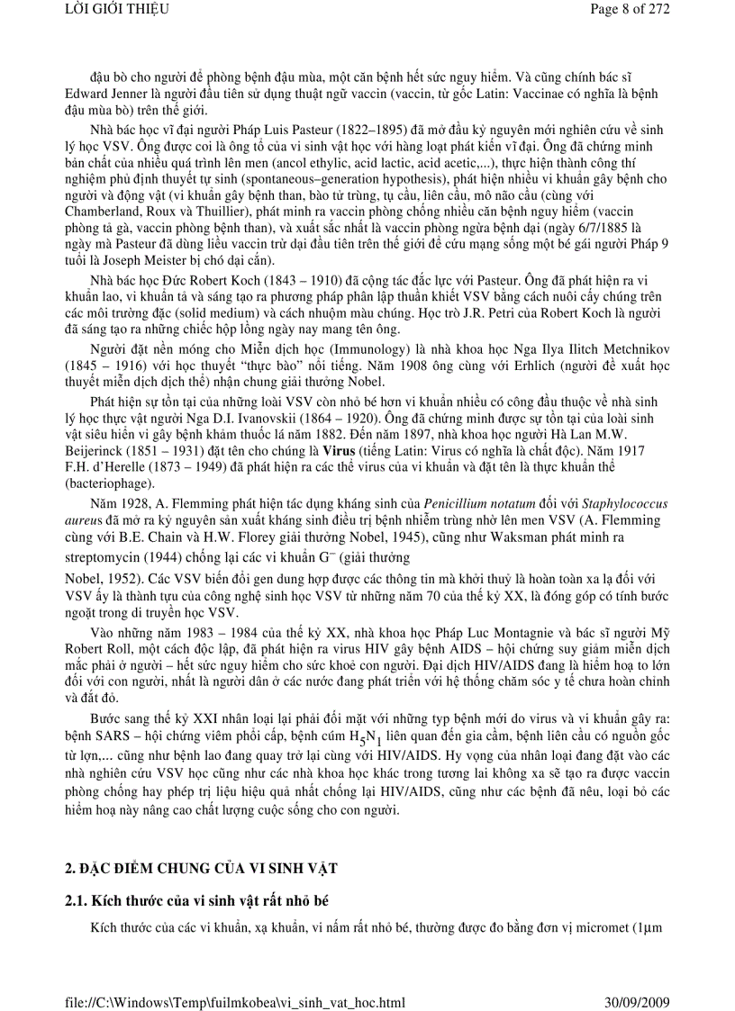 image for page Vi sinh vật học phần 1