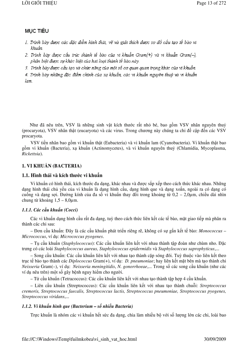 image for page Vi sinh vật học phần 1