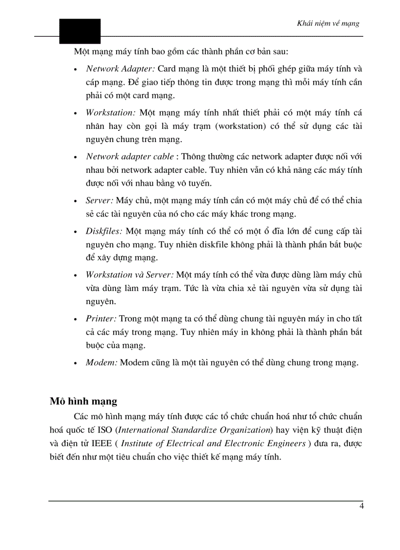 image for page Khái niệm Về Mạng