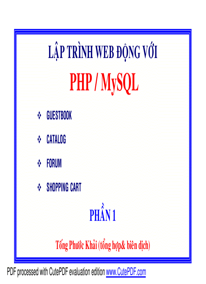 Lập trình Web động với PHP