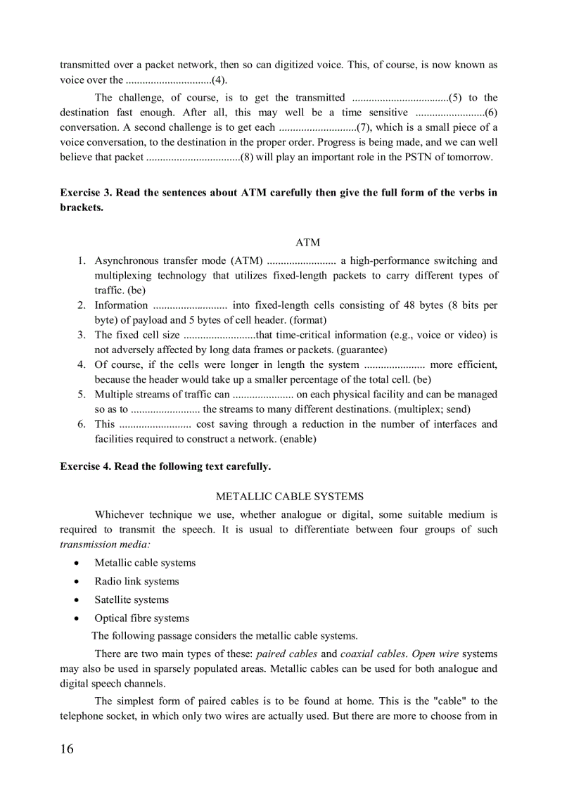 image for page Tiếng Anh chuyên ngành Viễn thông Bài tập