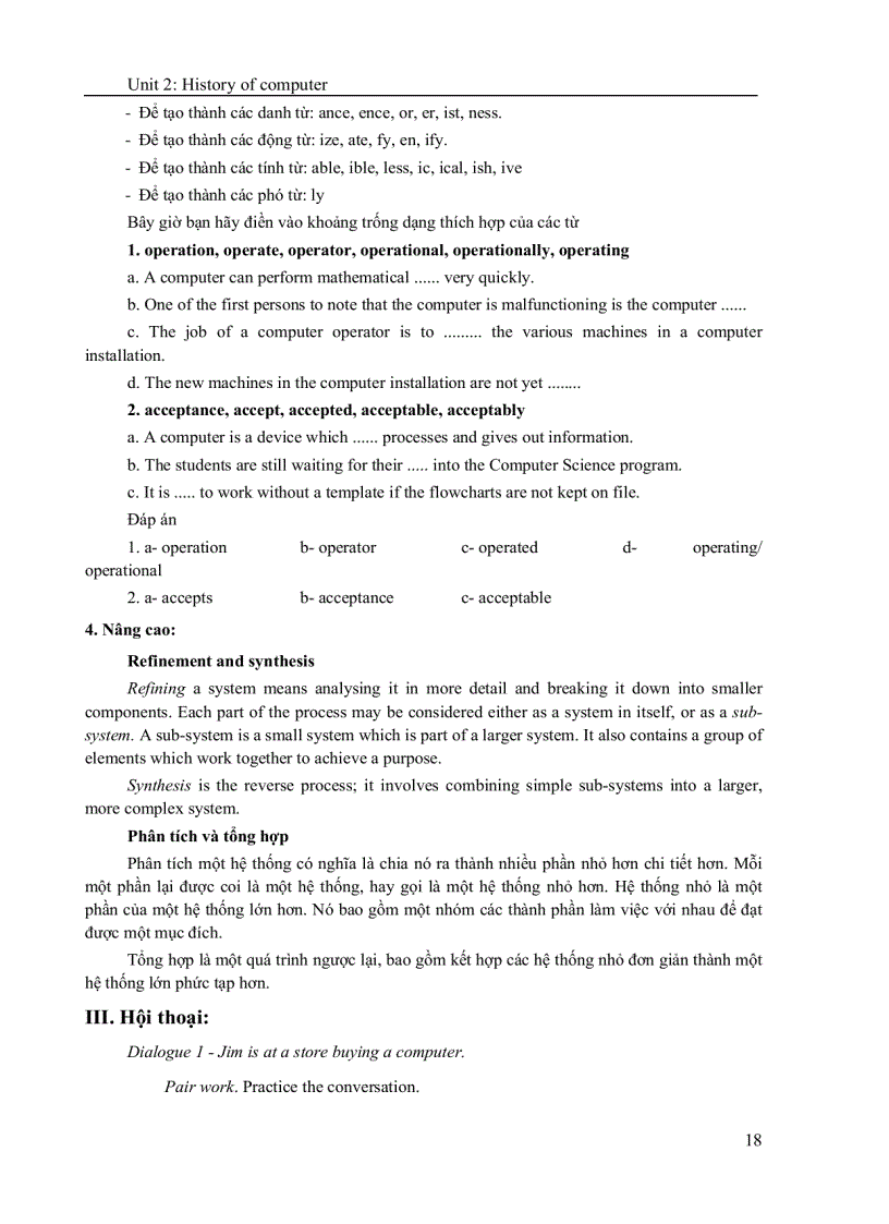 image for page Tiếng Anh chuyên ngành công nghệ thông tin Lý thuyết