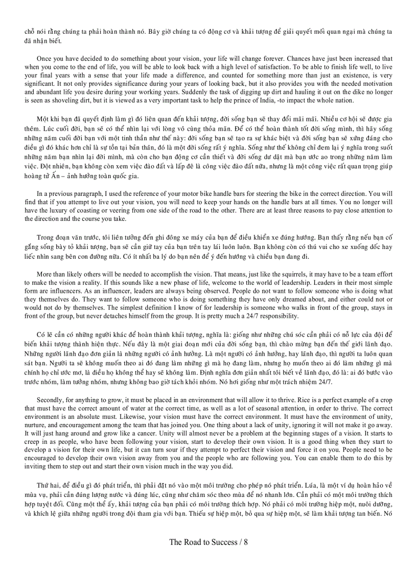 image for page The Road to Success Đường Đến Thành Công