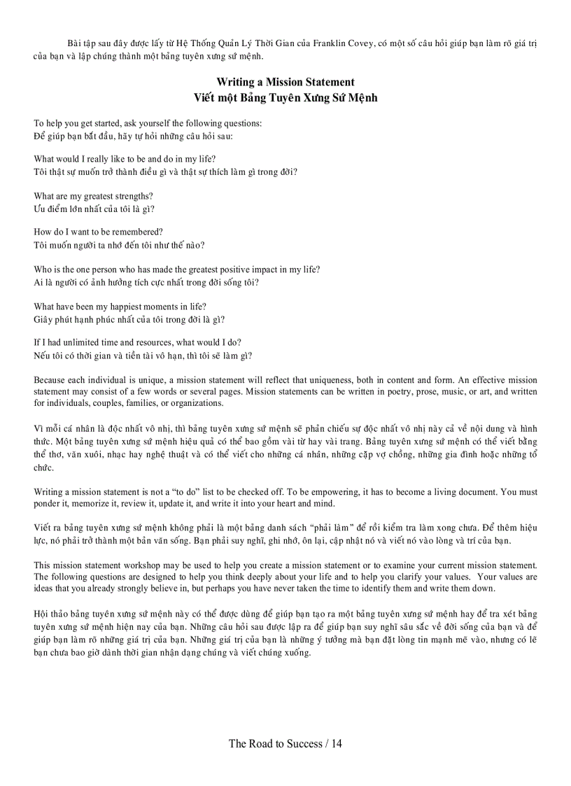 image for page The Road to Success Đường Đến Thành Công