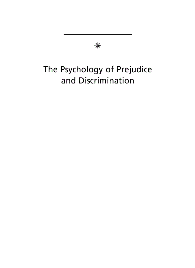 The Psychology of Prejudice and Discrimination 2nd Edition Tâm lý học về định kiến và phân biệt đối xử
